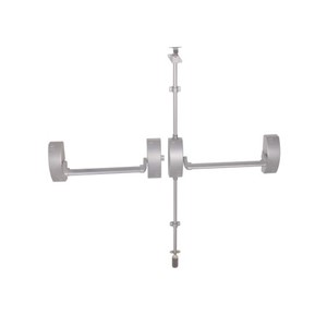 UNION EXIMO DOUBLE REBATED DOOR PANIC SET, METAL FIX SILVER