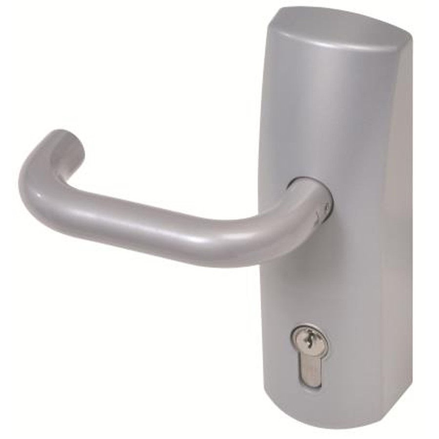 UNION EXIMO OUTSIDE ACCESS DEVICE RTD LEVER W/O CYLINDER SILVER