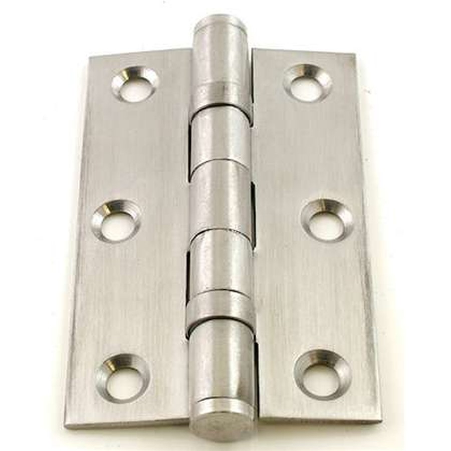 DOUBLE BALL BEARING HINGE SATIN S/STEEL 76X50MMX2MM