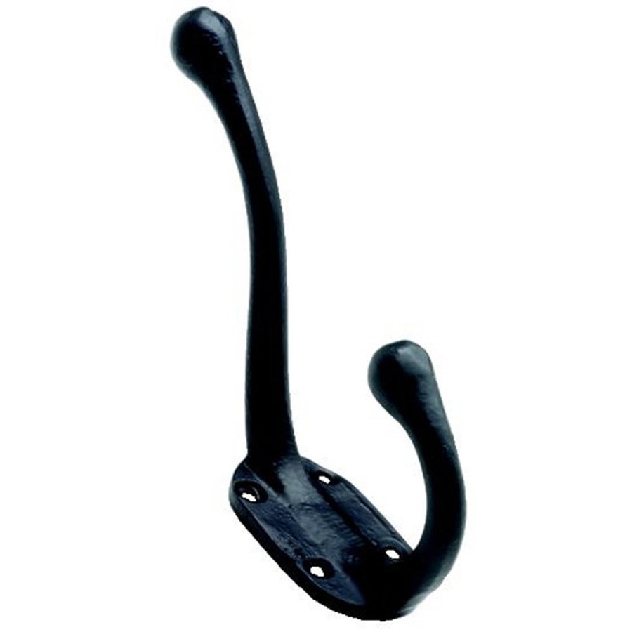 HAT & COAT HOOK  C/IRON 140MM BLACK