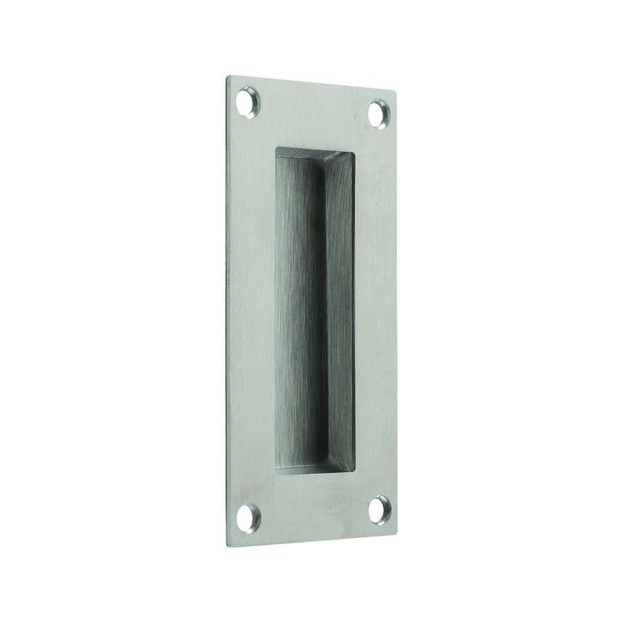 N&C SPECIFIER RECTANGLE FLUSH PULL 100 X 50MM SSS