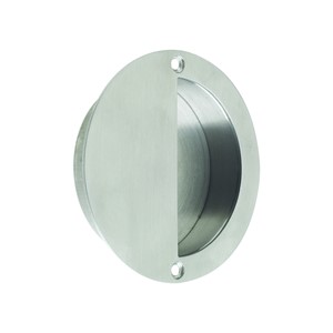 N&C SPECIFIER HALF MOON FLUSH PULL 90MM DIA SSS