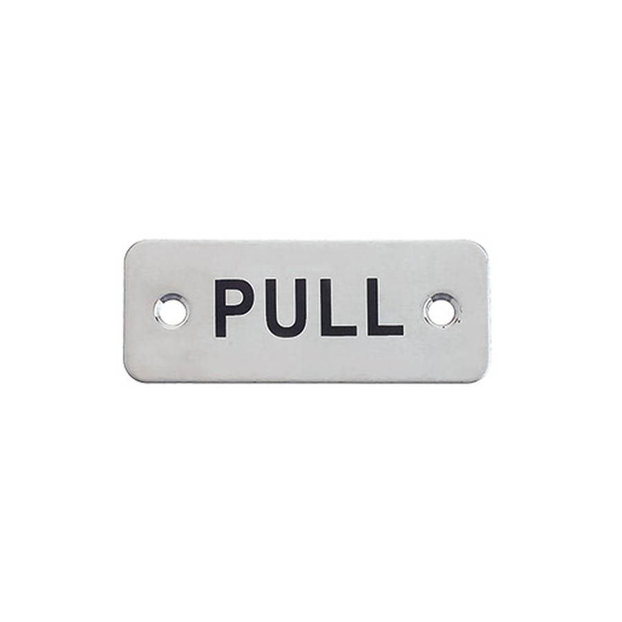 N&C SPECIFIER "PULL" ENGRAVED PLATE 75X30MM DCSK SSS