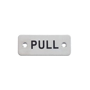N&C SPECIFIER "PULL" ENGRAVED PLATE 75X30MM DCSK SSS