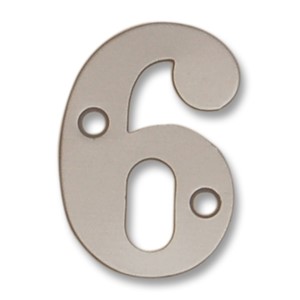 NUMERAL 6 S/STEEL 50MM    AJ5E LT246