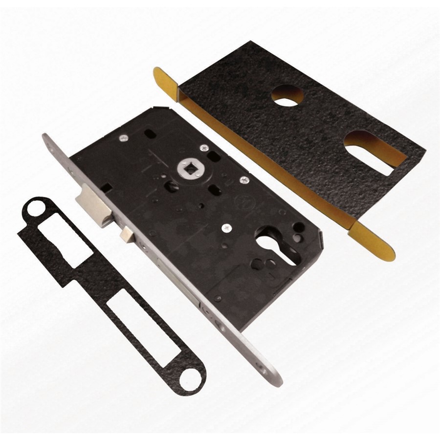 N&C INTUMESCENT DIN BS LOCK KIT C/W STRIKEPLATE S/A 30/60 MIN