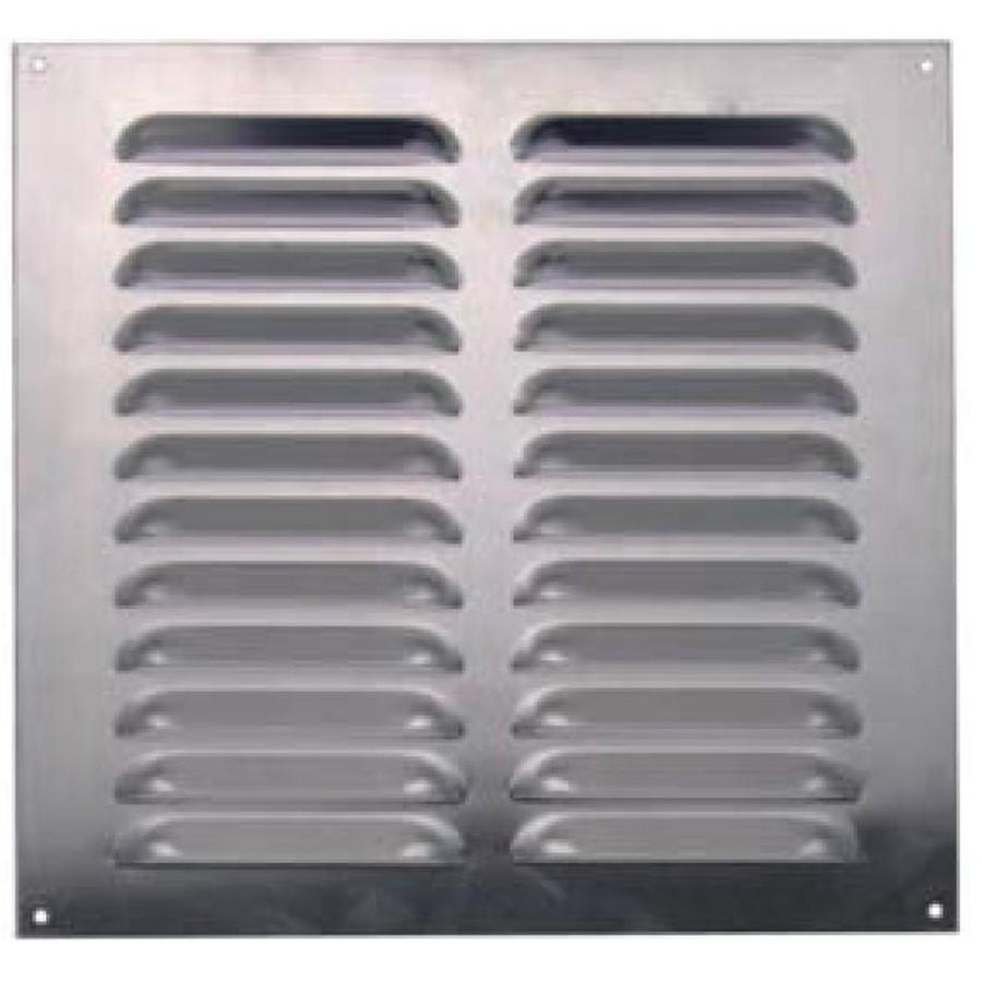AIR TRANSFER FACE PLATES (TO SUIT INTUMESCENT GRILLS) SILVER 350X350MM