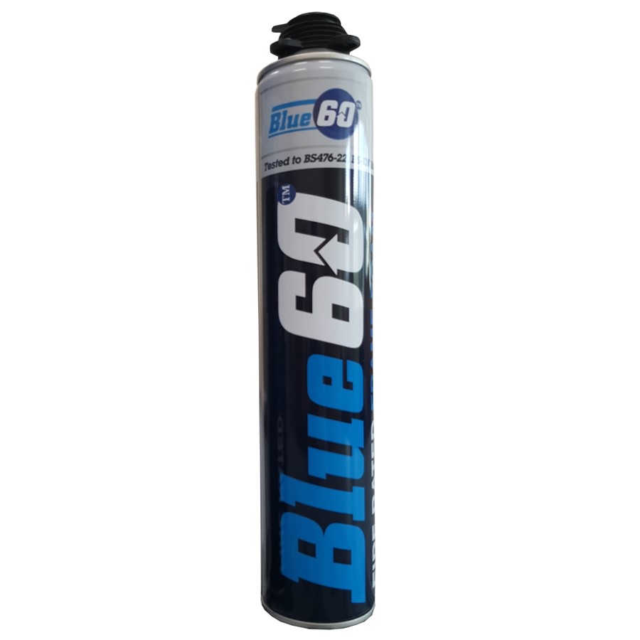 INTUMESCENT BLUE 60 FIRE RATED FRAME FOAM - GUN GRADE - 750ML