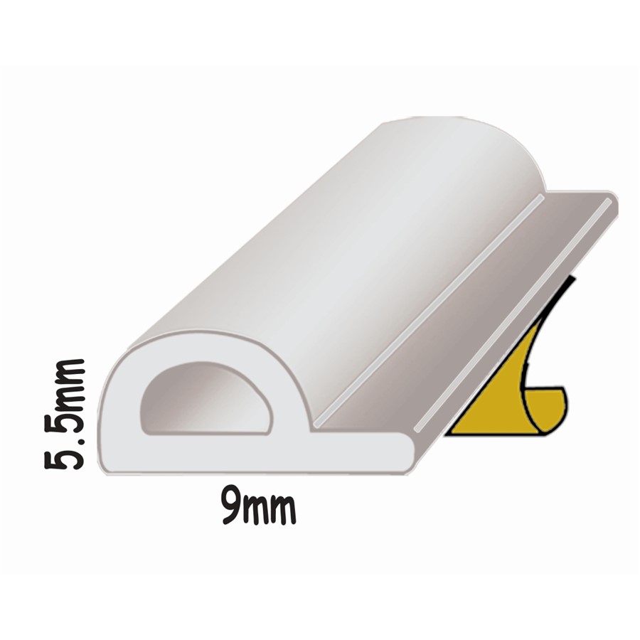 P PROFILE SELF ADHESIVE SEAL  5M WHITE