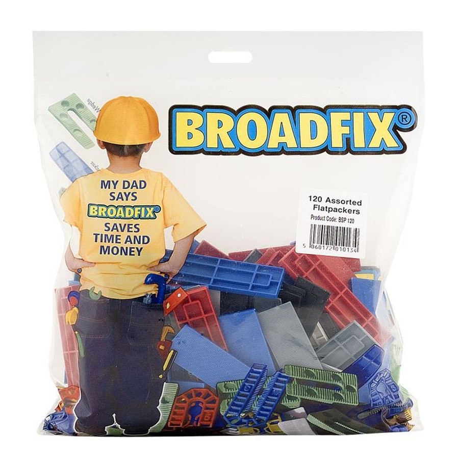 BROADFIX ASSORTED FLATPACKERS 100 X 28MM 1-6MM POLY BAG 120 PCS