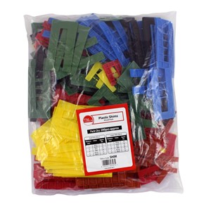 TIMCO MIXED BAG 200PCE PLASTIC HORSESHOE PACKERS 1 - 6MM