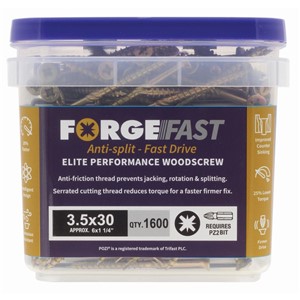 FORGEFAST 5.0X100MM POZI COMP ZY ELITE WOODSCREWS TUB 300