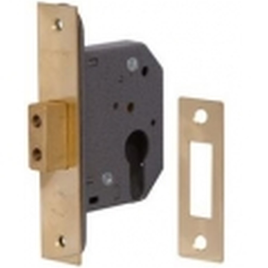 N&C EURO PROFILE SMALL DEADLOCK CASE 64MM BRASS