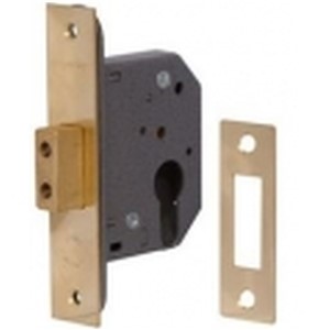 N&C EURO PROFILE SMALL DEADLOCK CASE 64MM BRASS