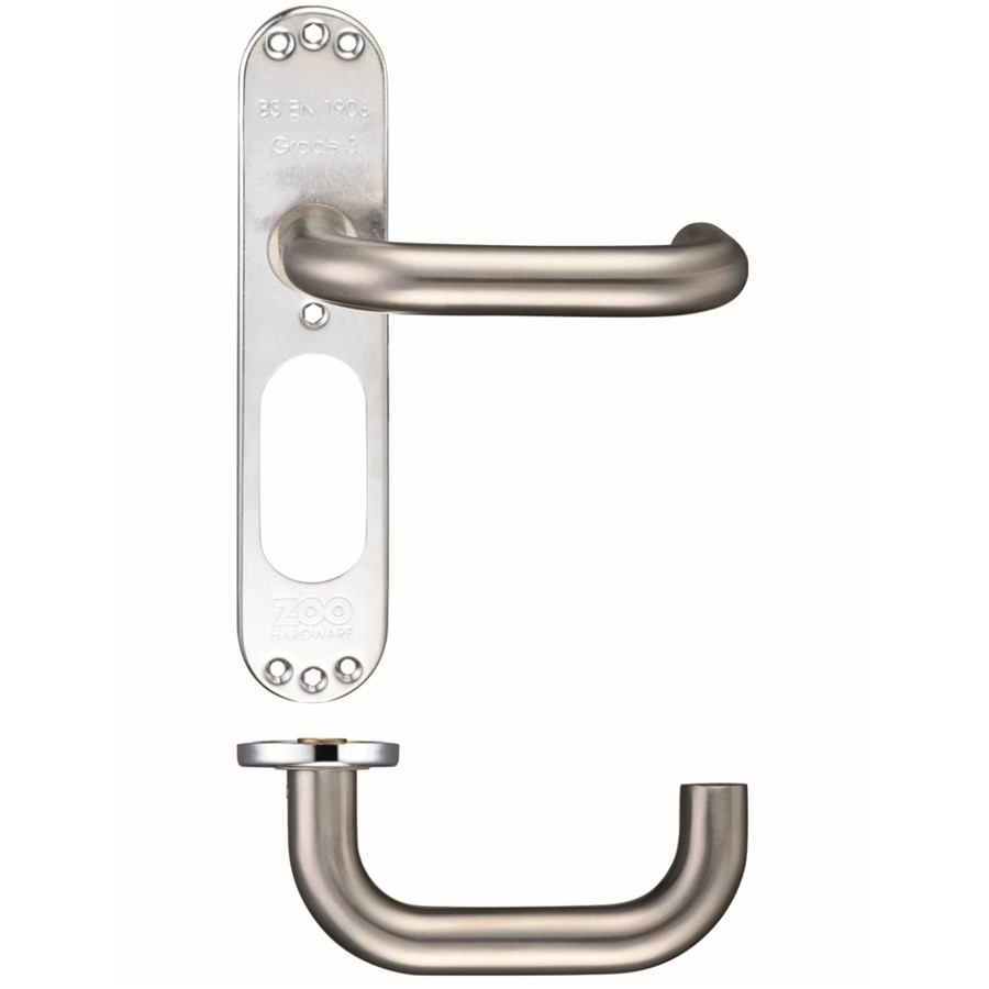 N&C SPECIFIER 22MM LEVER ON BACKPLATE 218 X 48MM GRADE 3/304 SSS