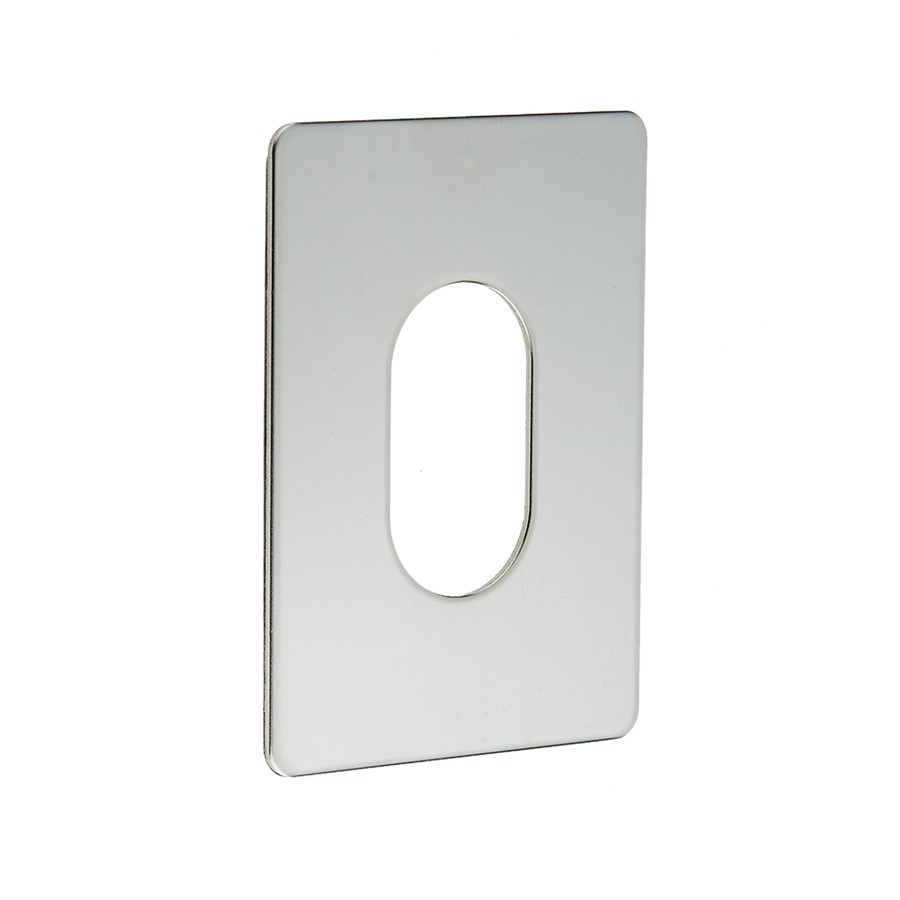 N&C SPECIFIER REPAIR ESCUTCHEON OVAL PROFILE 65 X 47 X 1.2MM S/A SSS
