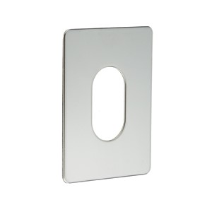 N&C SPECIFIER REPAIR ESCUTCHEON OVAL PROFILE 65 X 47 X 1.2MM S/A SSS