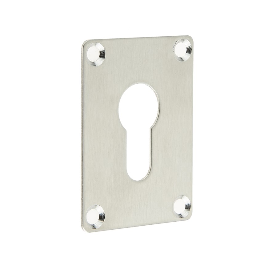 N&C SPECIFIER REPAIR ESCUTCHEON EURO PROFILE 65 X 47 X 1.2MM SCREW FIX