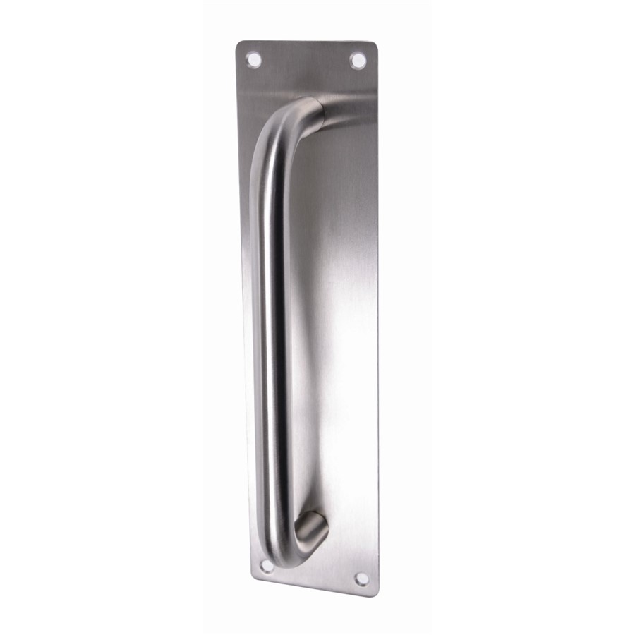 N&C SPECIFIER D-PULL HANDLE ON PLATE 19 X 225MM (305 X 75MM) SSS