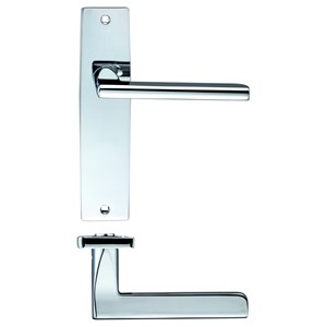 ZOO VENICE LEVER ON LATCH BACKPLATE 180X43MM CP
