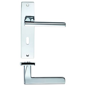 ZOO VENICE LEVER ON LOCK BACKPLATE 180X43MM CP