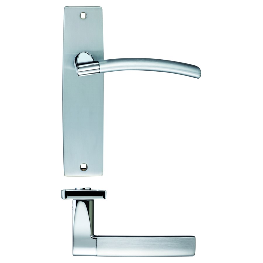 ZOO AMALFI LEVER ON LATCH BACKPLATE 180X43MM SCCP