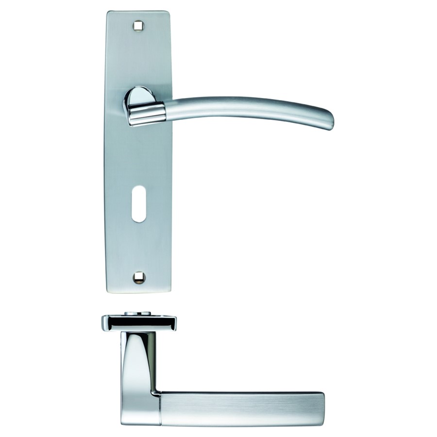 ZOO AMALFI LEVER ON LOCK BACKPLATE 180X43MM SCCP