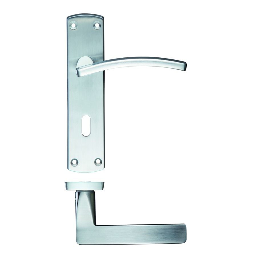 ZOO TOLEDO LEVER ON LOCK BACKPLATE 170X40MM SC