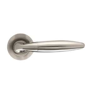 FORTESSA BULBUS SAT NICKEL LEVER ON ROSE HANDLES