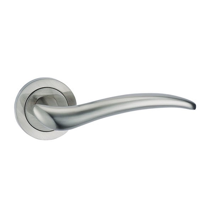 FORTESSA SWISH SAT NICKEL LEVER ON ROSE HANDLES