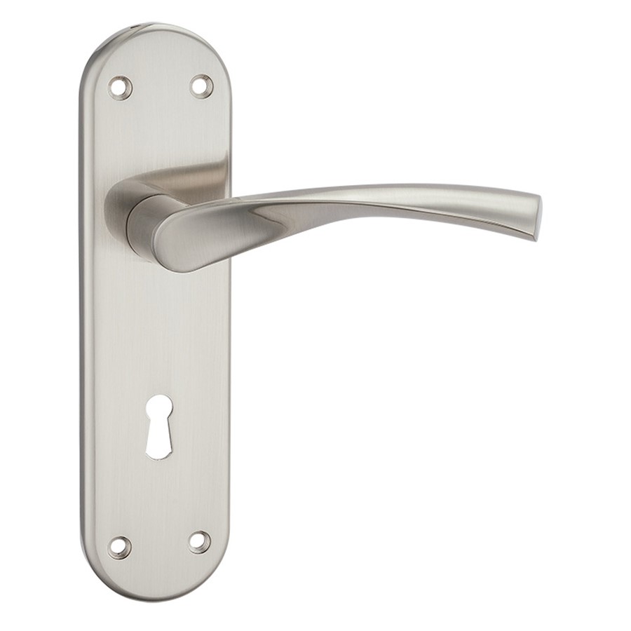 VERTO LEVER LOCK ON BACKPLATE 184 X 46MM SN