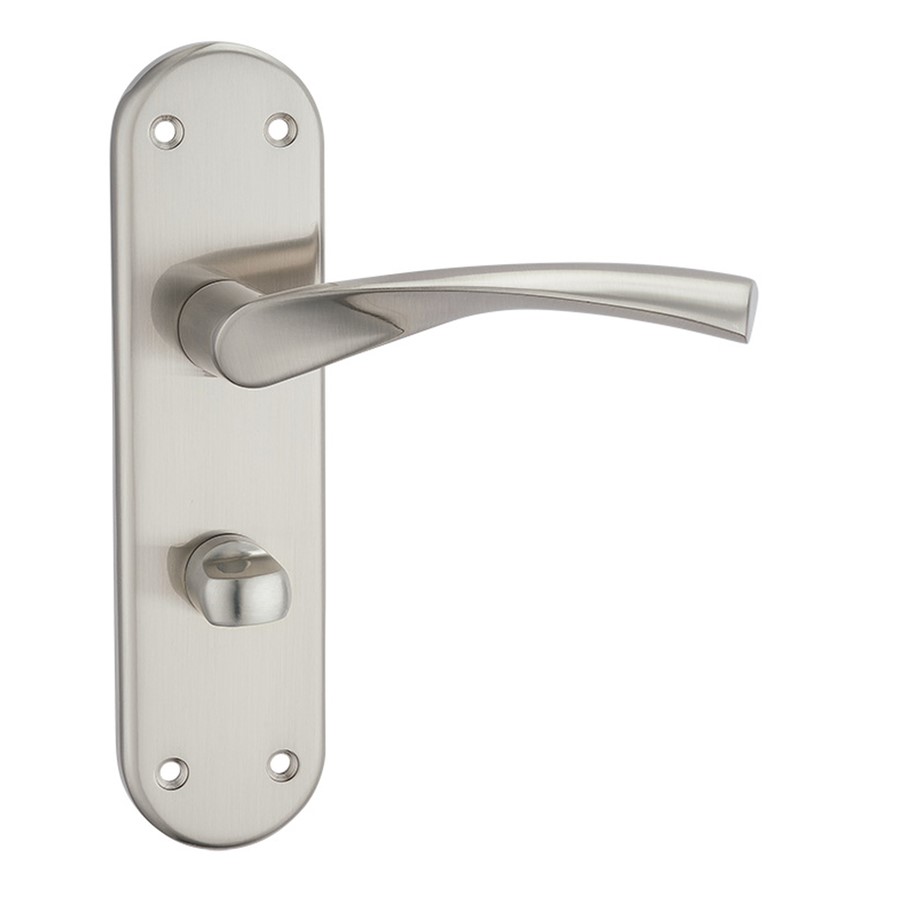 VERTO LEVER BATHROOM ON BACKPLATE 184 X 46MM SN