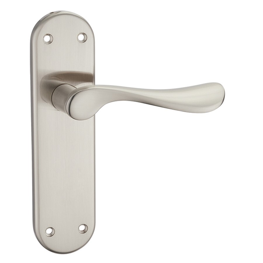 WAVE LEVER LATCH ON BACKPLATE 184 X 46MM SN