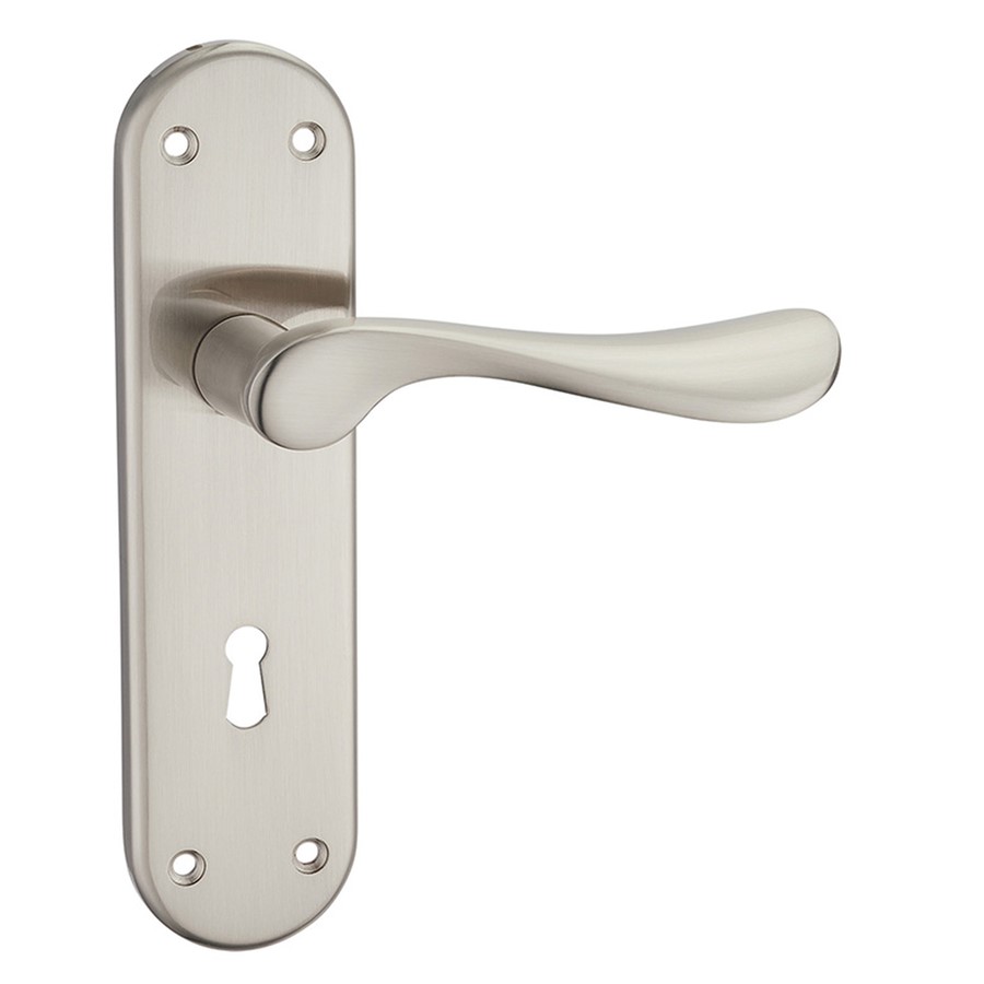 WAVE LEVER LOCK ON BACKPLATE 184 X 46MM SN