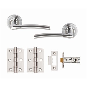 PLUS LEVER ON ROSE, HINGES, LATCH PACK-SSS/PSS