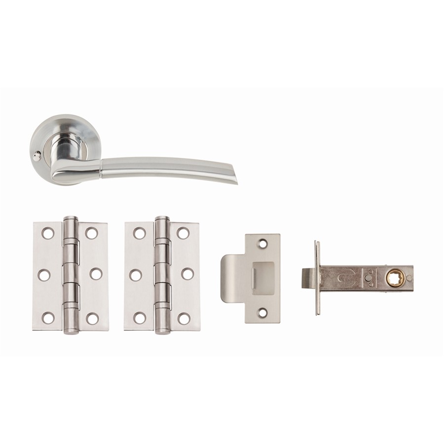 PLUS LEVER ON ROSE PRIVACY, HINGES, LATCH PACK-SSS/PSS