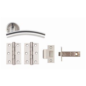 CHOICE LEVER ON ROSE PRIVACY, HINGES, LATCH PACK-SSS