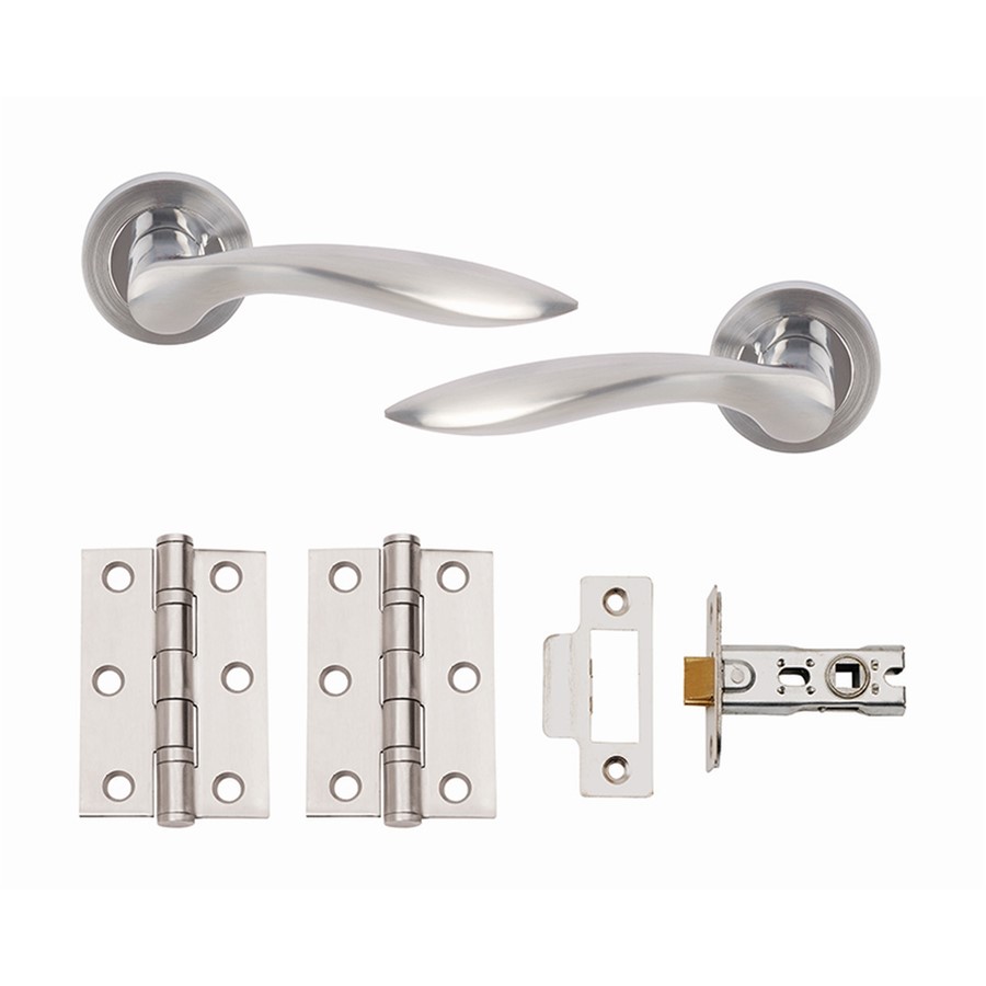 OPEN LEVER ON ROSE, HINGES, LATCH PACK-SCP/PSS