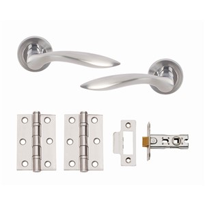 OPEN LEVER ON ROSE, HINGES, LATCH PACK-SCP/PSS