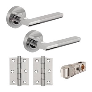 MOVE LEVER ON ROSE PRIVACY, HINGES, LATCH PACK-PCP/SCP