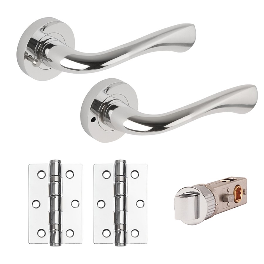 ZONE LEVER ON ROSE PRIVACY, HINGES, LATCH PACK-PCP/SCP