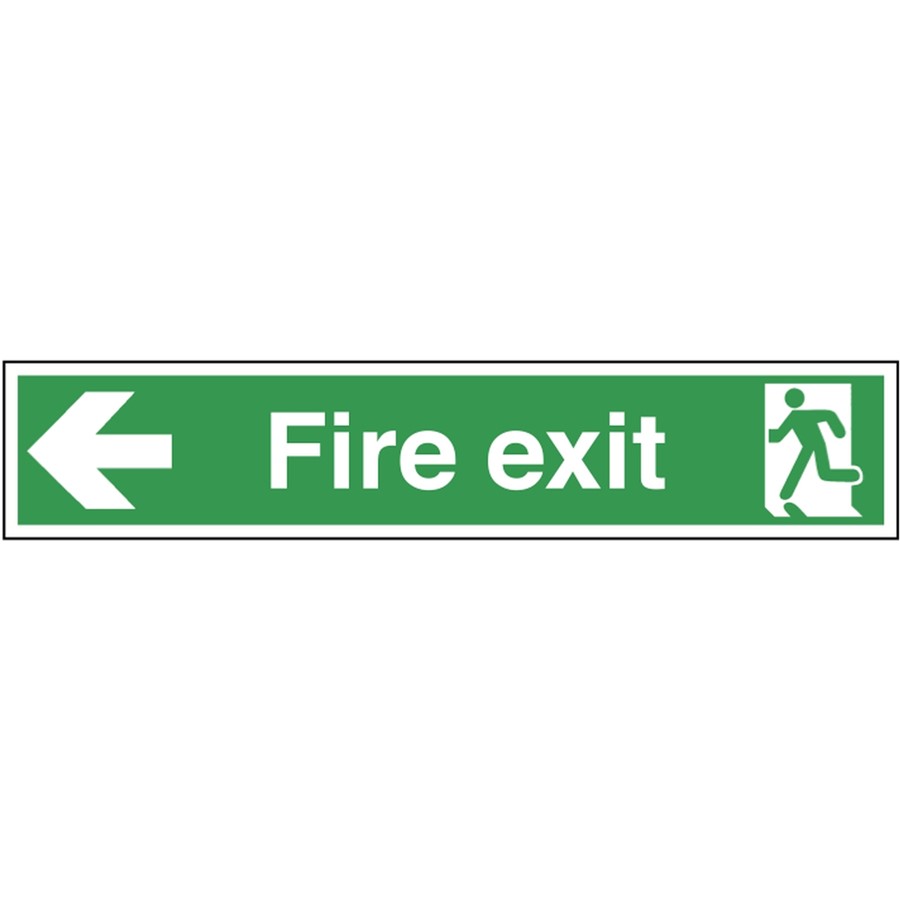 FIRE EXIT SIGN   750X150MM RIGID PLASTIC 12021