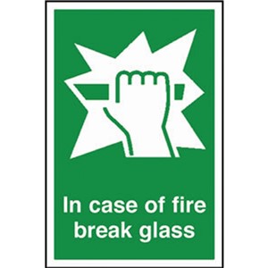 FIRE ACTION SIGN 100X150MM RIGID PLASTIC 12033