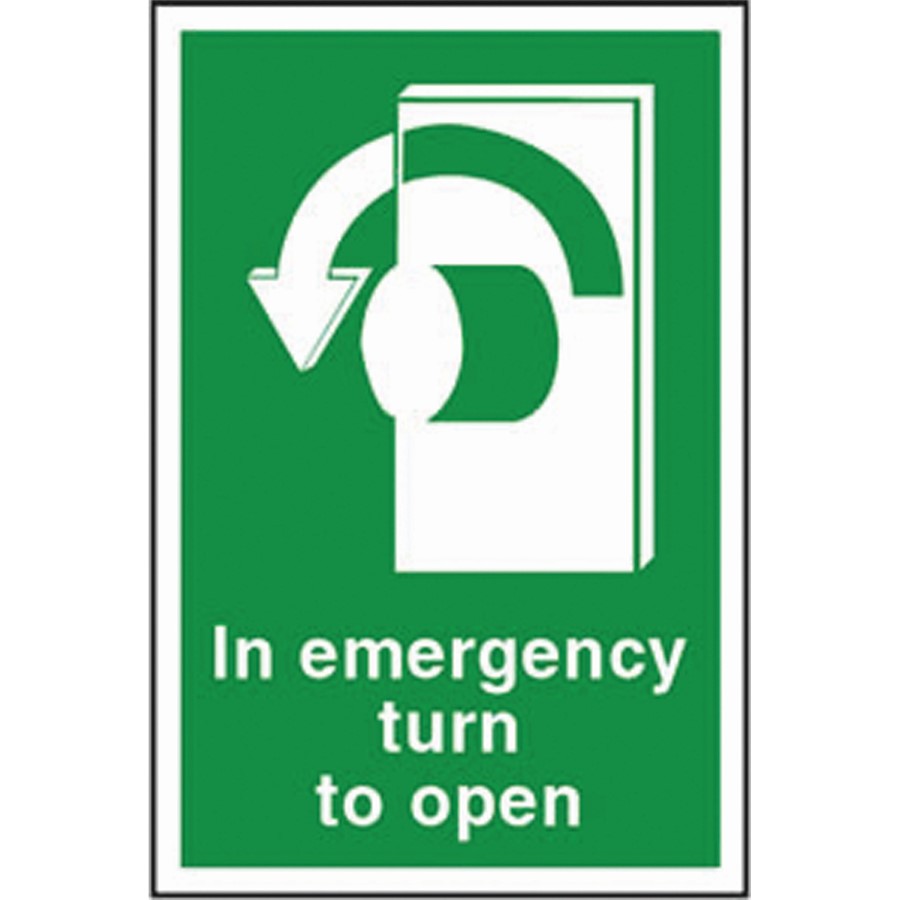 EMERGENCY SIGN   100X150MM RIGID PLASTIC 12035