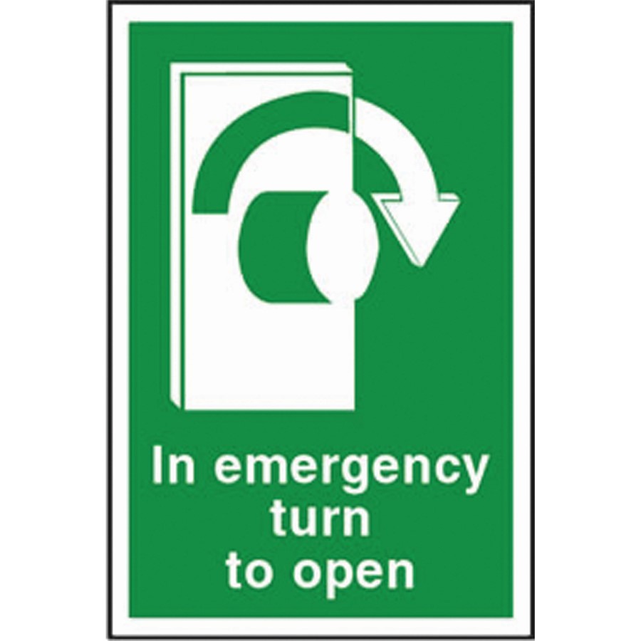 EMERGENCY SIGN   100X150MM RIGID PLASTIC 12037