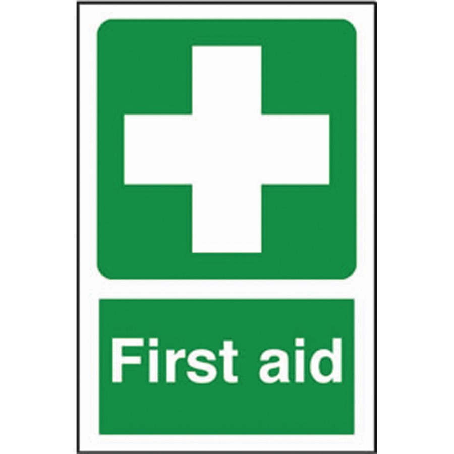 FIRST AID SIGN   200X300MM RIGID PLASTIC SA87R