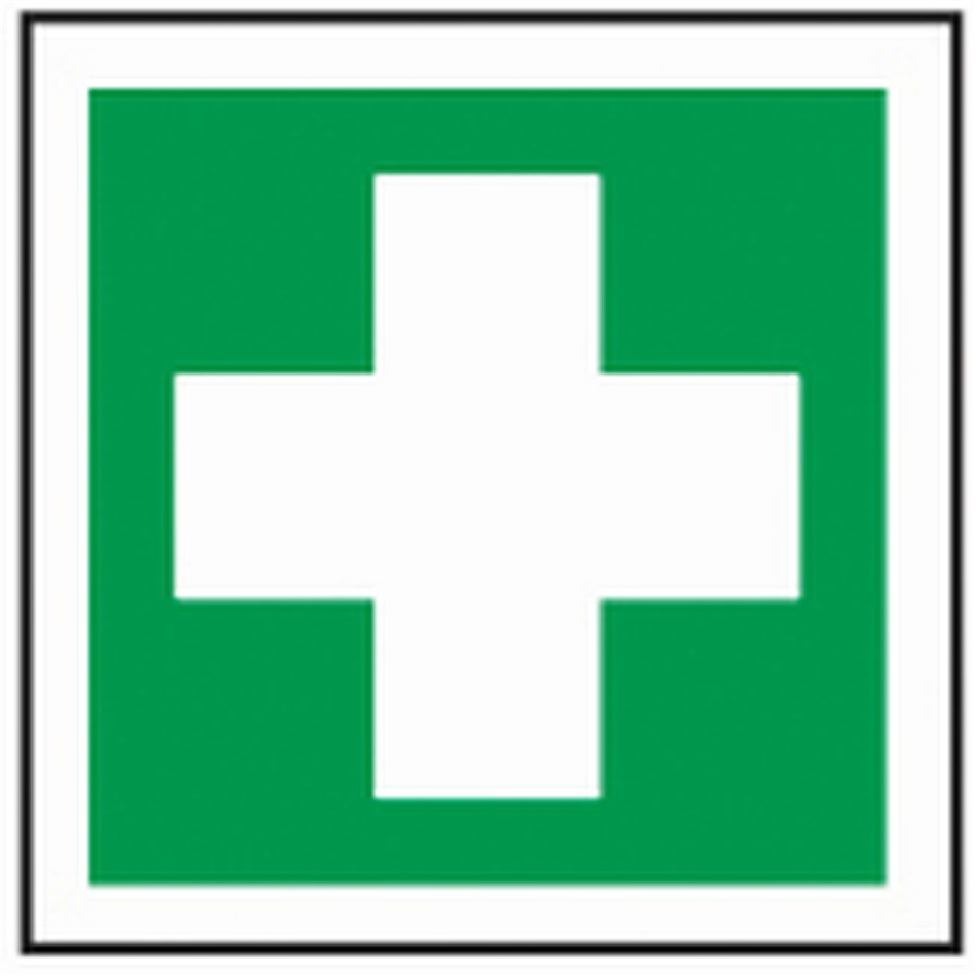 FIRST AID SIGN 100X100MM RIGID PLASTIC 14328