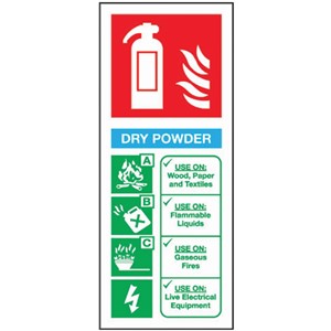 FIRE EXTINGUISHER SIGN 12305 202X82MM  DRY POWDER      AP6T