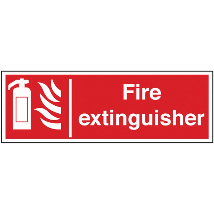 FIRE EXTINGUISHER SIGN F10R 300X100MM RIGID PLASTIC   AP6S