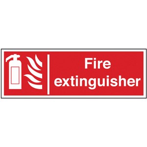FIRE EXTINGUISHER SIGN F10R 300X100MM RIGID PLASTIC   AP6S